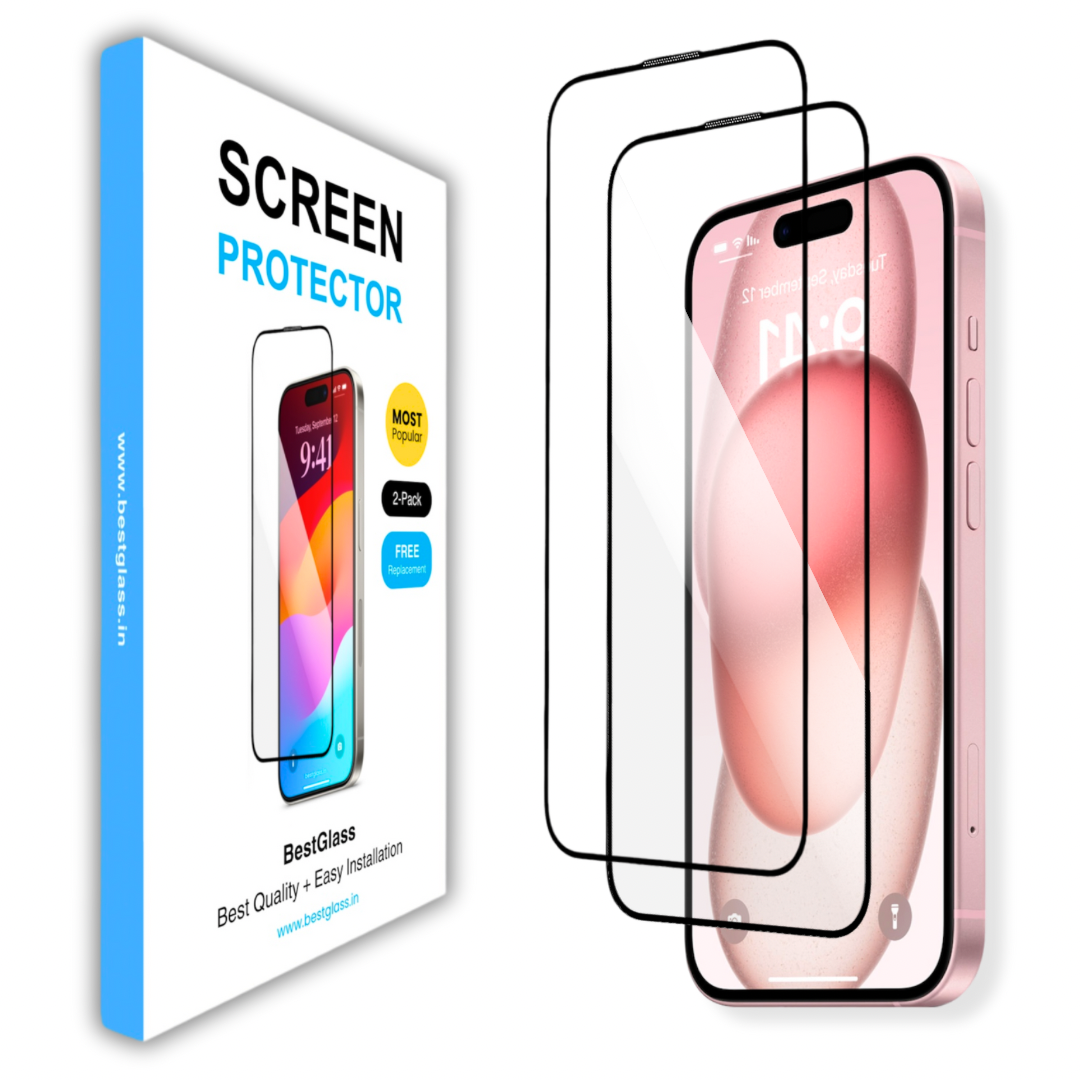Tempered Glass Screen Protector for iPhone 15 Plus