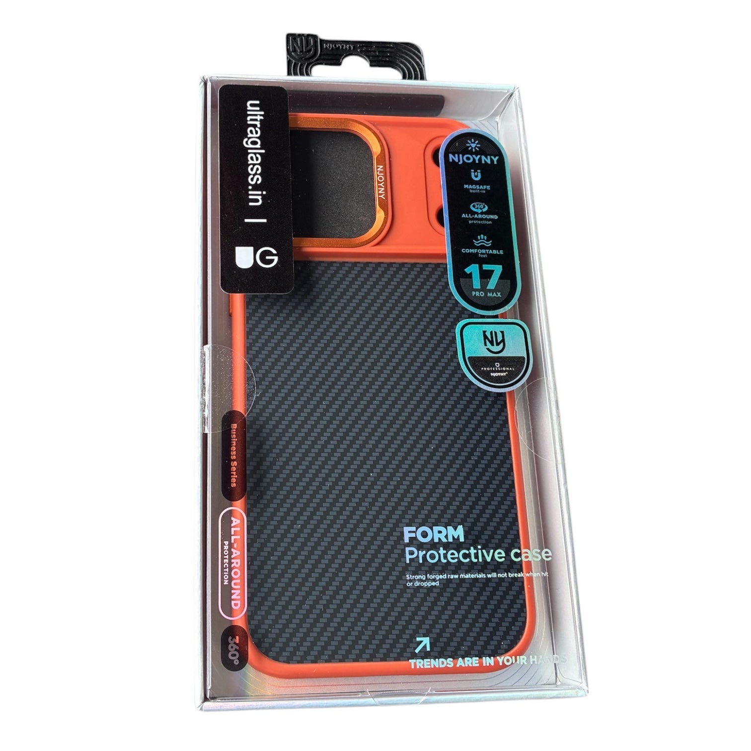 MagSafe Carbon Orange Case for iPhone 17 Pro/Max