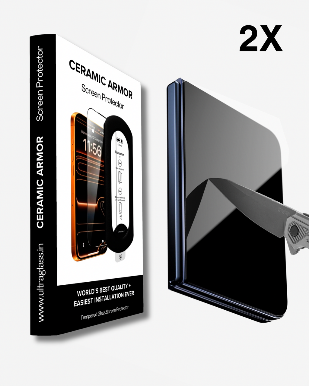 iPhone Duo Screen Protector - UltraGlass Ceramic Armor