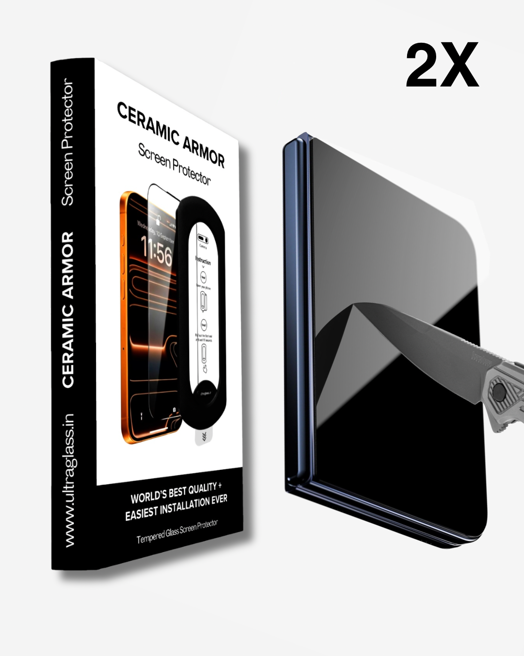 iPhone Duo Screen Protector - UltraGlass Ceramic Armor